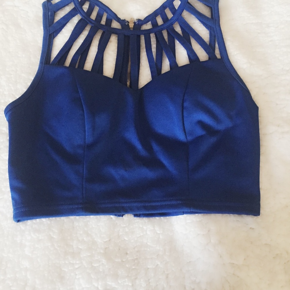 Blue crop top